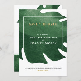 Convite Folha verde tropicalGuardar a data