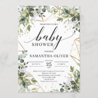 Folhagem de Boho verde e chá de fraldas de moldura