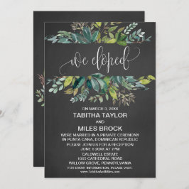 Convite Folhagem De Chalkboard Que Elogiamos Recepção De E