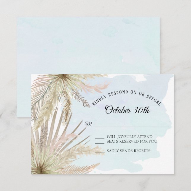 Convite Folhagem de Folhagem de Folha de Folha de Folha de (Frente/Verso)