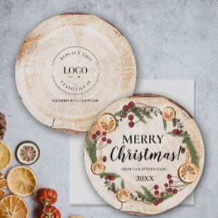 Convite Folhagem de Natal russa Logótipo comercial