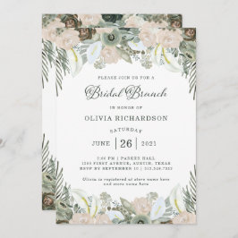 Convite Folhagem e Floral| Sage Green Bridal Brunch