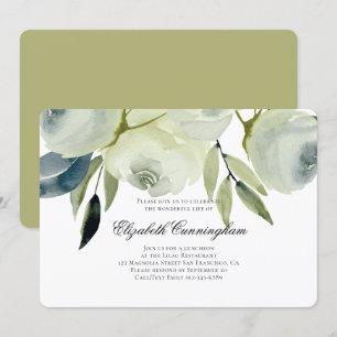 Convite Folhagem e Folhagem do Memorial Funeral