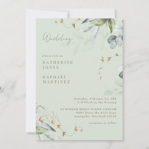 Convite Folhagem Leve Casamento Sem Pais