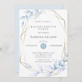 Convite Folhagem Lilíaca Azul Derrante