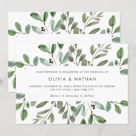 Convite Folhagem Minimalista| Casamento