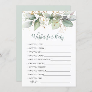 Convite Folhagem verde Deseja o jogo do Chá de fraldas