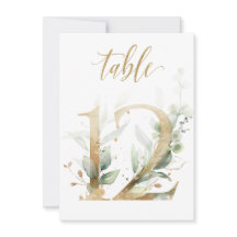 Folhagem Verde e Dourada com Aquarela, Quadro 12