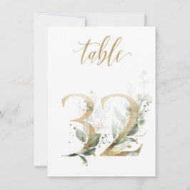 Convite Folhagem Verde e Dourada com Aquarela, Quadro 32