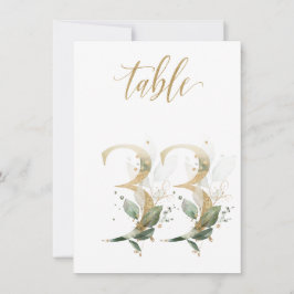 Convite Folhagem Verde e Dourada com Aquarela, Quadro 33