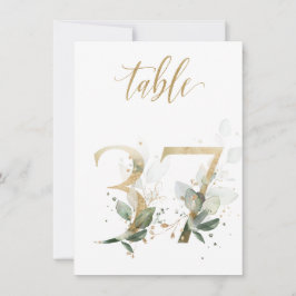 Convite Folhagem Verde e Dourada com Aquarela, Quadro 37
