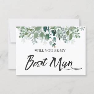 Convite Folhas Botânicas Você Será Meu Melhor Homem