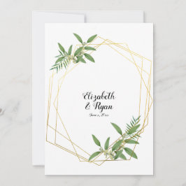 Convite Folhas, Casamento de folhagem para noiva e noivo