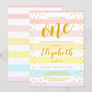 Convite Folhas cor-de-rosa Dot Watercolor Garotas Anivers