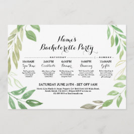 Convite Folhas da folha do casamento do itinerário do chá