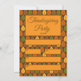 Convite Folhas de Ação de Graças