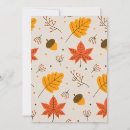 Convite Folhas de Acorn e Multicor