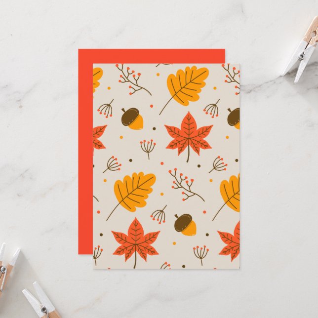 Convite Folhas de Acorn e Multicor (Frente/Verso In Situ)