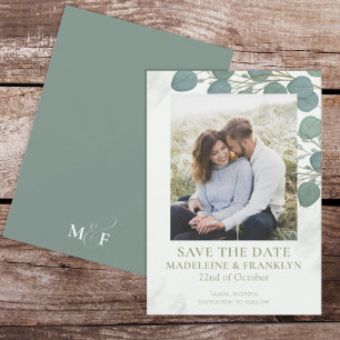 Convite Folhas de Aguarela Elegantes de Eucalipto