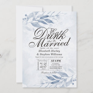 Convite Folhas de Aquarela COMA Beba & Seja Casado Casamen