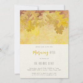 Convite Folhas de carvalho de outono na manhã seguinte