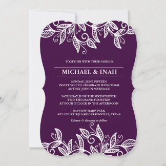 Convite folhas de espiral de rabisco