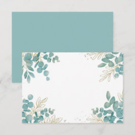 Convite Folhas de Eucalipto em Branco Personalizadas