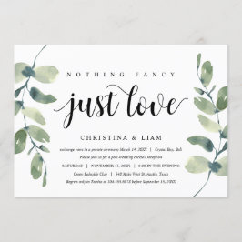 Convite Folhas de Eucalipto, Tinta Preta, Casamento às Esc