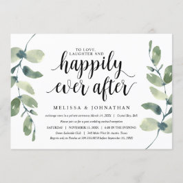 Convite Folhas de Eucalipto, Tinta Preta, Casamento Furtiv