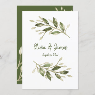 Convite Folhas de Floresta, Greenerescência, Casamento