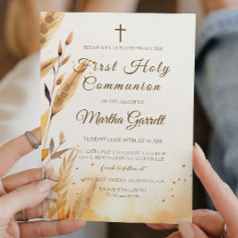 Convite Folhas de outono e Garota de Pampas Primeira Comun