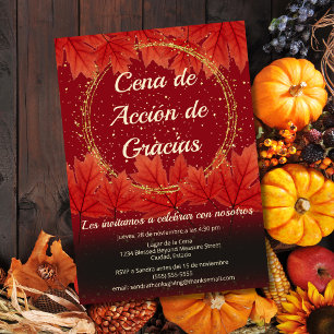 Convite Folhas de outono espanholas brilham no jantar de A