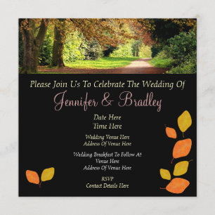 Convite Folhas de outono que Wedding
