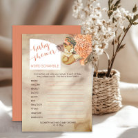 Folhas de Palm | Hydrangeas Chá de fraldas Palavra