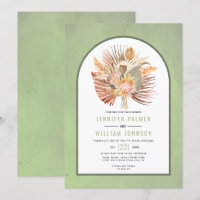 Folhas de palma secas, ervas-pampas, casamentos ve