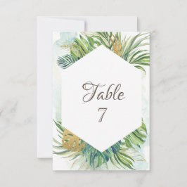 Convite Folhas de Palmeira Tropicais Casamento de Verão