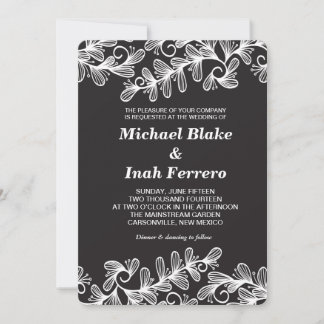 Convite folhas de rabisco