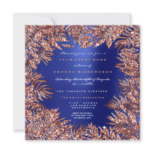 Folhas de Samambaia Tropical Enquadradas Rosa Cobr