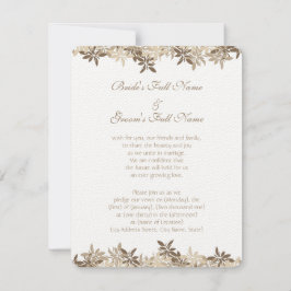 Convite Folhas florais estilizados de Tan e de Brown