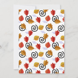 Convite Folhas Geográficas de Queda Multicolores