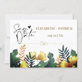 Convite Folhas selvagens, salve a data