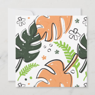Convite folhas tropicais