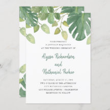 Folhas tropicais | Casamento Verde e Branco