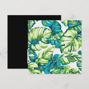 Convite Folhas Tropicais Coloridas De Banana E Monstera
