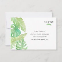 Folhas tropicais em Watercolor Insert