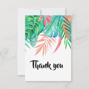 Convite Folhas Tropicais Obrigado