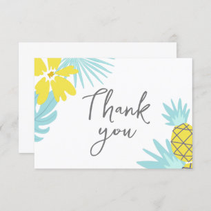 Convite Folhas tropicais obrigado seu na moda