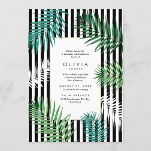 Convite Folhas Tropicais Palmeira de Samambaia