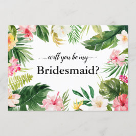 Convite Folhas Tropicais, você será minha madrinha