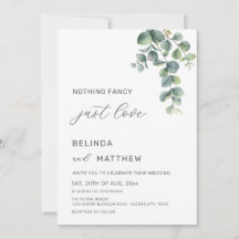 Folhas Verde Água Flores Casamento Informal